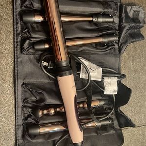 Curling wand set with five attachments Lange brand like new used 2x